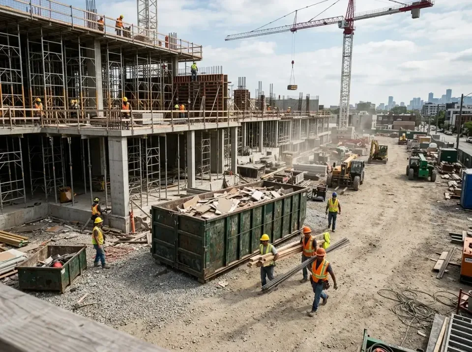 commercial-construction-site-w-002 — frequently asked questions, Low Cost Construction Dumpster Rental in St. Paul, MN